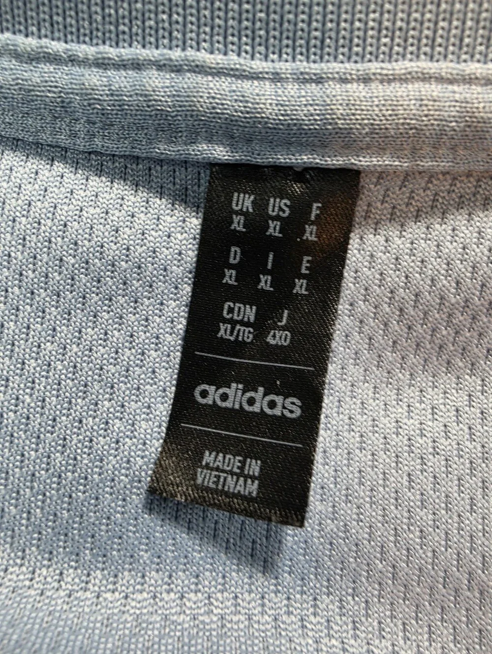 adidas Light Blue Men's Athletic Polo with Logo